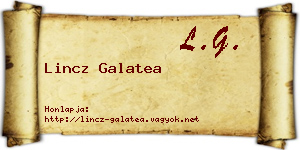 Lincz Galatea névjegykártya